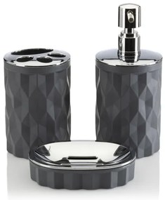 Set da bagno REINA 5 pz antracite/cromo
