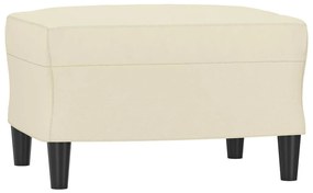 Set di divani 3 pz con cuscini crema in similpelle