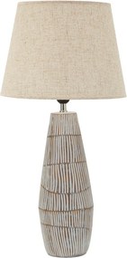 Lampada da tavolo color crema con paralume in tessuto (altezza totale 69,5 cm) Hanoi – Mauro Ferretti