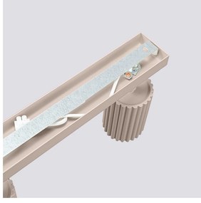 Faretto grigio tortora in metallo 6,5x81 cm Gleam – Sollux