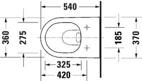Duravit 29030900212 - WC sospeso Rimless D-CODE ceramica/bianco lucido