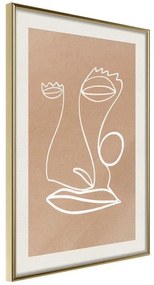 Poster  Face  Cornice Quadri Cornice d'oro con passe-partout, Larghezza x Altezza Home decor 20x30