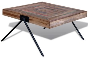 Tavolino Da Salotto Con Gambe A V İn Legno Di Recupero Di Teak /