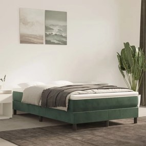 Materasso A Molle Verde Scuro 120x220x20 Cm İn Velluto /