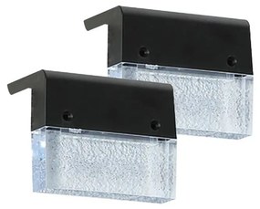 Immax 08501L - Set 2x LED RGB lampada solare da parete LED/1W/1,2V 3500K IP65