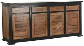 Credenza DKD Home Decor Nero Naturale Acacia