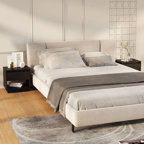 Comodini 2 Pz Neri 45x34x44 Cm İn Truciolato /