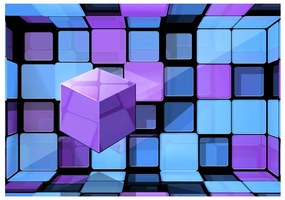 Fotomurale  Rubik's cube: variation  Colore Blu, Dimensioni e Misure 250x175