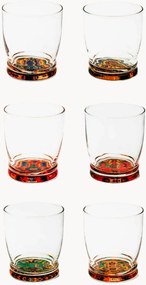 Set di 6 bicchieri in vetro Trinacria