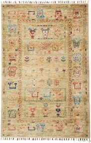 Samarkand Tappeto orientale 120x80 Verde (Pakistan) Annodato A Mano