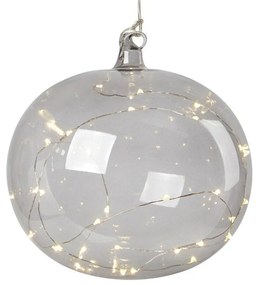 Decorazione luminosa natalizia grigia da appendere ø 18 cm Lina - Markslöjd