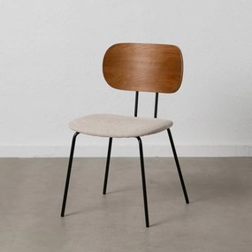 Set di 4 sedie da pranzo color crema con schienale in legno Cleo - Ixia