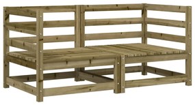 Divani angolare giardino 2pz 70x70x67 cm legno pino impregnato