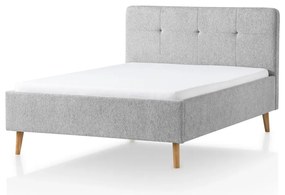 Letto matrimoniale imbottito grigio chiaro rete non inclusa 140x200 cm Smart – Meise Möbel