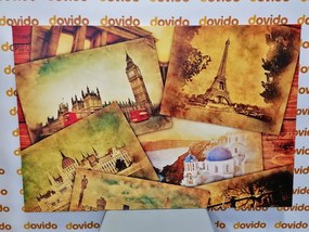 Quadro su tela – Cartolina di metropoli mondiali