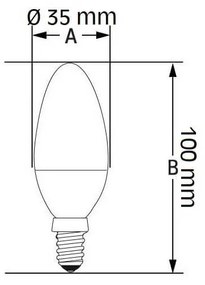 Lampada E14 filamento a candela 6W, Dimmerabile Colore  Bianco Caldo 2.700K
