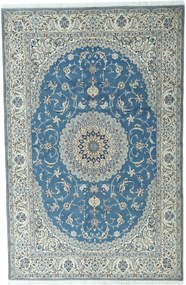 Nain Tappeto 200 x 300 Blu (Iran) Annodato A Mano