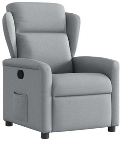 Poltrona Reclinabile İn Tessuto Grigio Chiaro /