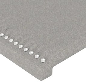 Testiere 4 pz grigio chiaro 100x5x78/88 cm in tessuto