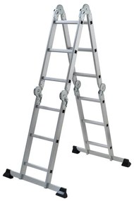 Scala multiposizione GIERRE Serie 5 in alluminio 3 + 3 +3 + 3 gradini per lavori fino a 4.3 m