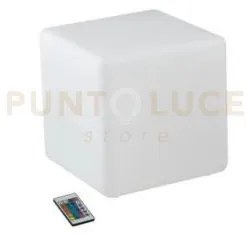 Lume da giardino geco bianco 1xe27 ip65 30x30x30cm cavo 250cm i-gec...