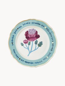 Piatto piano in porcellana fatto a mano Botanica