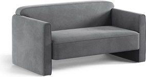 Divano grigio con rivestimento in velluto 140 cm Abby – Micadoni