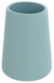 Bicchiere portaspazzolini da appoggio Sidney in ceramica turchese pastello