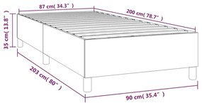 Giroletto a Molle Blu 90x200 cm in Tessuto