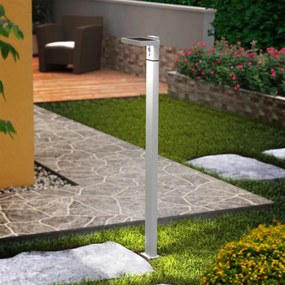 Paletto da giardino Solare Bianco 100cm con Sensore Mov. e Picchetto Colore Bianco Naturale 4.000K