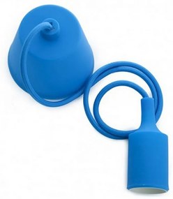 Pendel in silicone Blu a sospensione 1 x E27 Novaline
