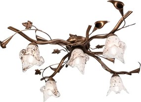 Plafoniera a soffitto ROZETA 5xE14/40W/230V finitura bronzata