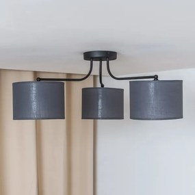 Plafoniera ALBA 3xE27/15W/230V grigio