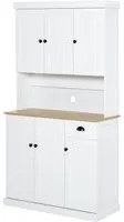 Mobile Dispensa Cucina 101x39x180 cm in Legno Bianco