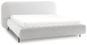 Letto matrimoniale imbottito beige con contenitore e rete inclusi 180x200 cm Pointt – ELTAP