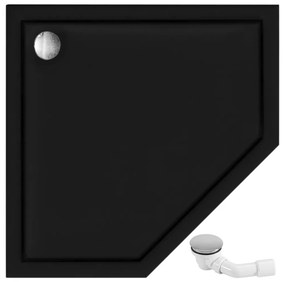 Piatto doccia acrilico Rea Diamond Black 90x90