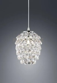 Petty sospensione gemme trasparenti d.20cm 1 luce attacco e14