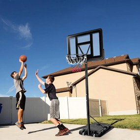 Costway Canestro da basket portatile per ragazzi e adulti, Canestro basket regolabile in altezza 1,3-3,05m con ruote