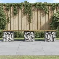 Panca da Giardino Design Gabbione 203x31x42 cm Pino Impregnato 834334