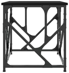 Tavolino da Salotto Nero 45x45x47,5 cm in Legno Multistrato