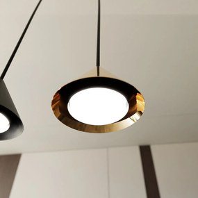 Sospensione Minimal Skadi 6 Luci In Acciaio Oro
