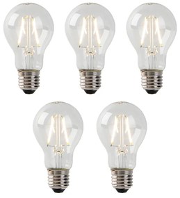 Set di 5 lampadine a filamento LED E27 A60 2W 180 lm 2700K