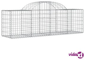 vidaXL Cesti Gabbioni ad Arco 9 pz 200x50x60/80 cm Ferro Zincato