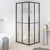 Cabina Doccia ESG Semi Smerigliato 80x70x180 cm Nera 151852