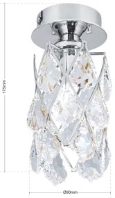 Orion - Plafoniera RITA 1xG9/40W/230V Ø 9 cm cromo lucido