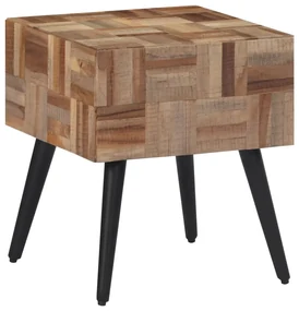 Tavolino 40x40x45 Cm Teak Massello Di Recupero /