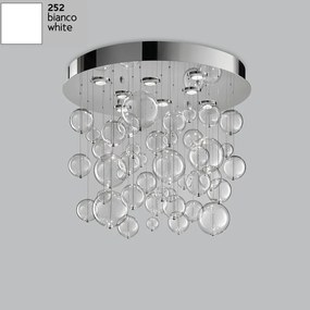 Plafoniera 8 luci base verniciata bianca - 252.380 - Bolero - Metal Lux Bianco