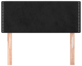 Testiera nera 90x5x78/88 cm in velluto