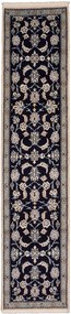 Nain Tappeto persiano 300x70 Blu (Iran) Annodato A Mano