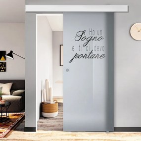 Porta scorrevole Sogno, L 88 x H 215 cm, con binario Atelier bianco